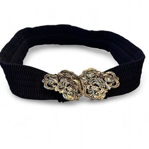 Blondie's Vintage Black and Glad Statement Stretch Belt